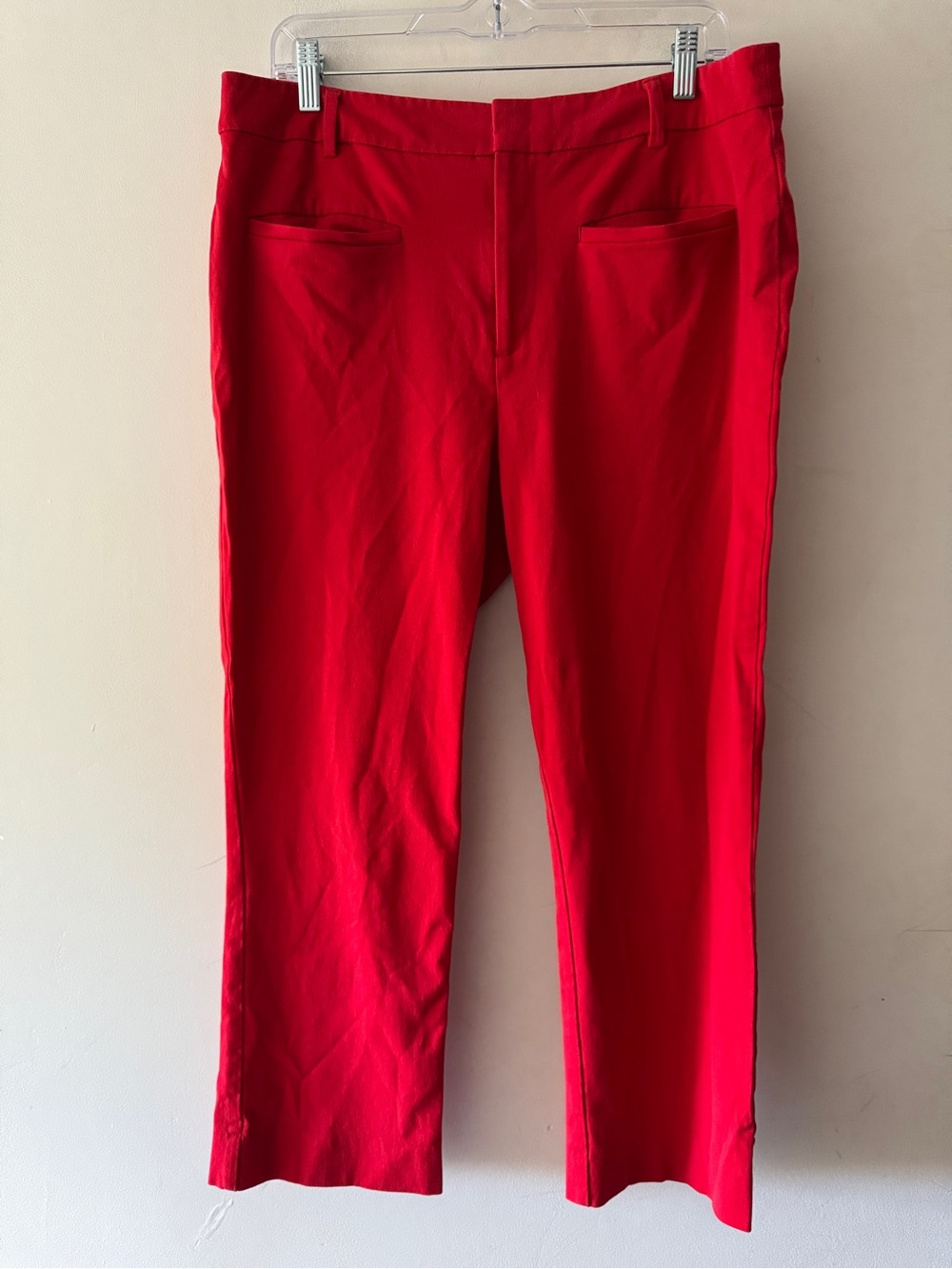Maeve by Anthropologie Bright Red Tailored Cropped Pants
